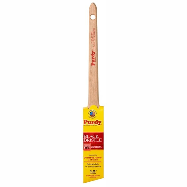 Purdy 1" Angle Sash Paint Brush, Black China Bristle, Wood Handle